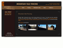 Tablet Screenshot of mountainvalefencing.com.au